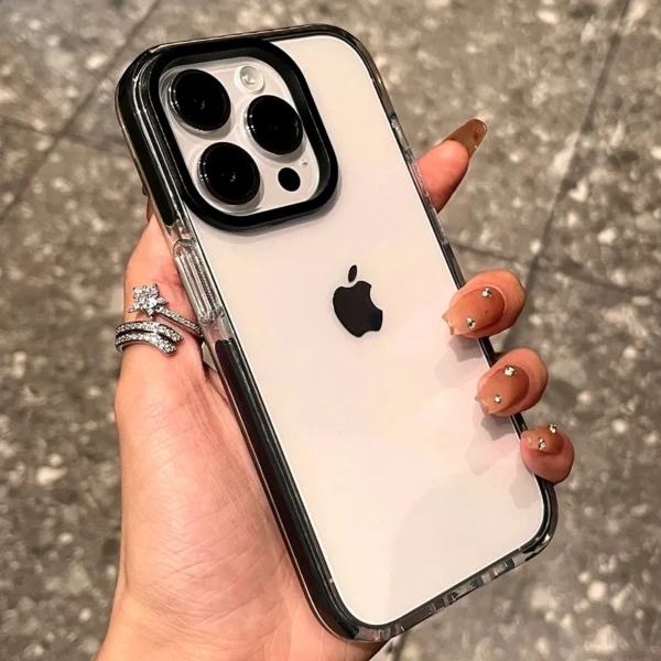 Luxury Transparent Case For iPhone 15 14 13 12 11 Pro Max 7 8 Plus X Xs Max XR Shockproof Clear Soft TPU Cover - Image 2