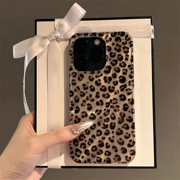 Cute Leopard Print Clear Phone Case For iPhone 16 15 14 13 12 11 Pro Max 15 Pro XS XR X 7 8 Plus Shockproof Silicone Soft Cover - Image 3