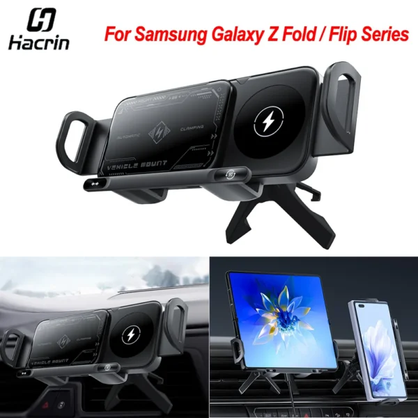 Car Wireless Charger For Samsung Galaxy Z Fold Flip 6 5 4 3 Charging Station