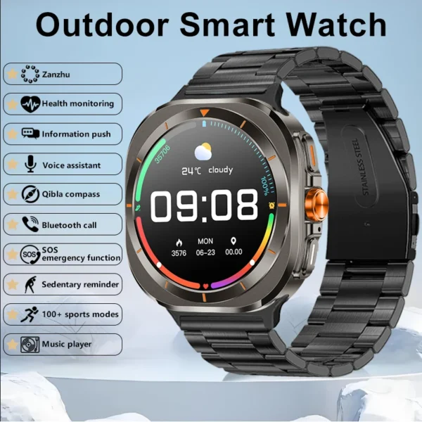 New Galaxy Z7 Ultra Smartwatch GPS Sport Trackr 1.46" HD Touch Screen